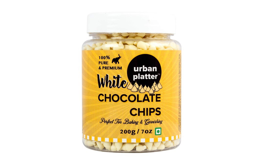Urban Platter White Chocolate Chips    Plastic Jar  200 grams
